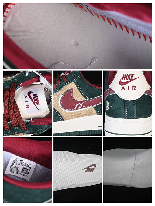 グッチ Nike Air Force 1'07 Low X Gucci コラボレーションローカットカジュアルスニーカー