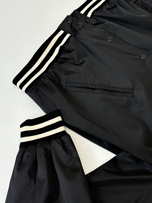 セリーヌ ストライプのカラーブロック凱旋門刺繍りジャケット