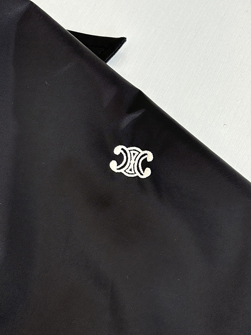 セリーヌ ストライプのカラーブロック凱旋門刺繍りジャケット