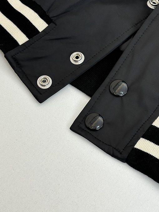 セリーヌ ストライプのカラーブロック凱旋門刺繍りジャケット