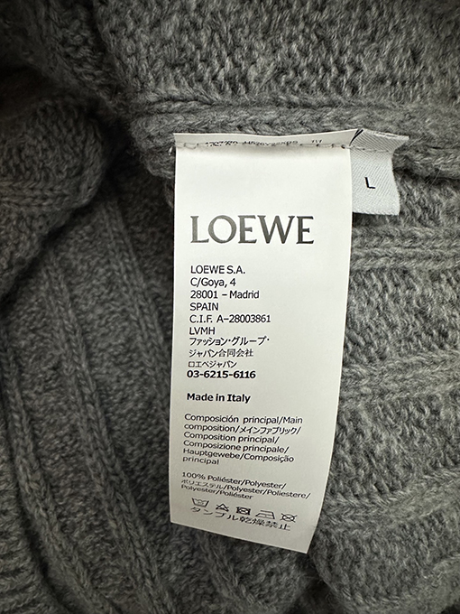 ロエベスーパーコピー ケーブルニットセーター