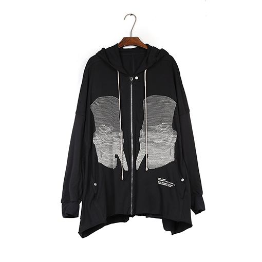 リックオウエンス ファラオの刺繍入り肖像コート