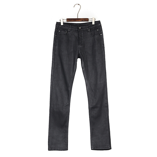 リックオウエンスコピー ベーシックなコーティングウォッシュジーンズ