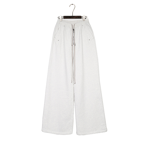 リックオウエンス ジッパー付きワイドレッグストレートパンツ