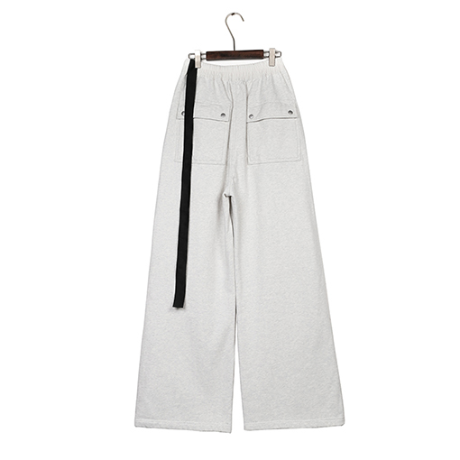 リックオウエンス ジッパー付きワイドレッグストレートパンツ