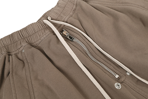 リックオウエンス ジッパー付きワイドレッグストレートパンツ