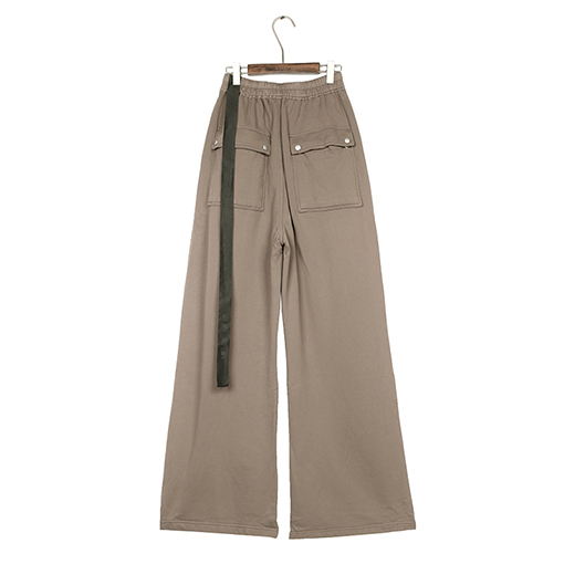 リックオウエンス ジッパー付きワイドレッグストレートパンツ