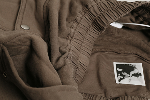 リックオウエンス ジッパー付きワイドレッグストレートパンツ