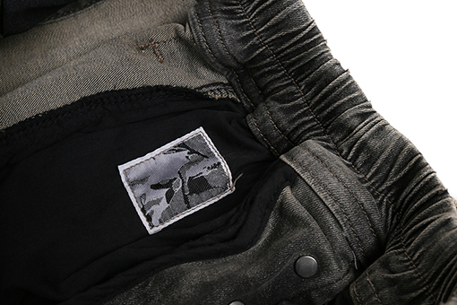 リックオウエンス ウォッシュグレーのダメージボタンダウンジーンズ