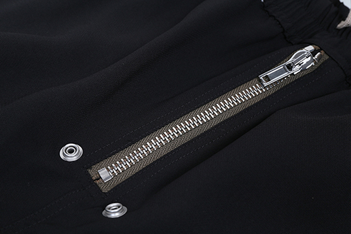 リックオウエンスコピー ホワイトトリムのストレートワイドレッグパンツ