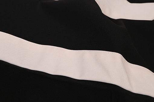 リックオウエンスコピー ホワイトトリムのストレートワイドレッグパンツ