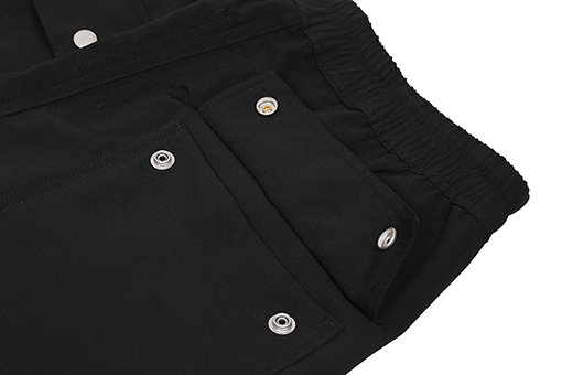 リックオウエンスコピー ホワイトトリムのストレートワイドレッグパンツ