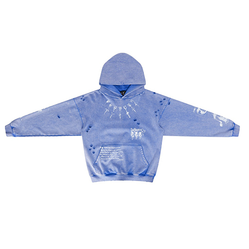 セントマイケル にキャラクターの頭を彩色の古したパーカー