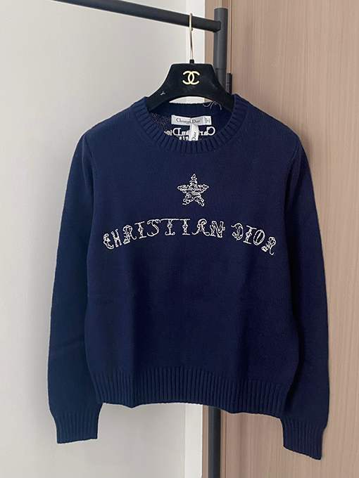 ディオールスーパーコピー 新しい新ロゴ柄長袖セーター