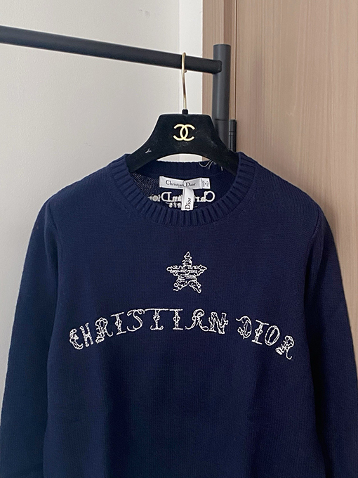 ディオールスーパーコピー 新しい新ロゴ柄長袖セーター