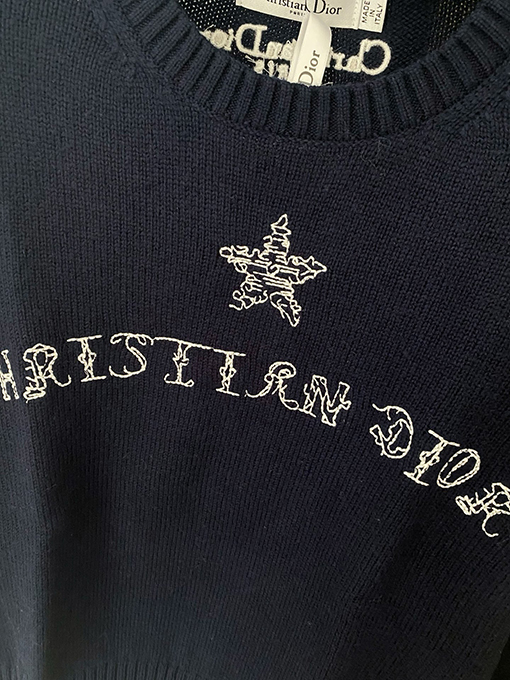 ディオールスーパーコピー 新しい新ロゴ柄長袖セーター