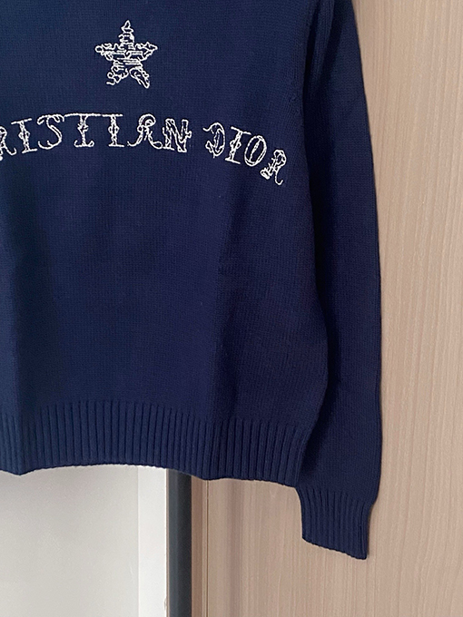 ディオールスーパーコピー 新しい新ロゴ柄長袖セーター