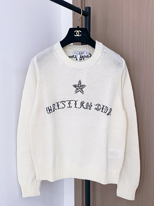 ディオールスーパーコピー 新しい新ロゴ柄長袖セーター