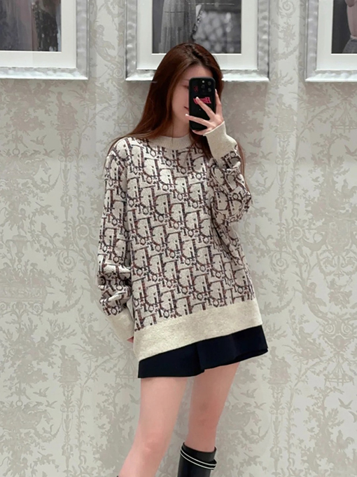 ディオールコピー モノグラムクルーネックセーター