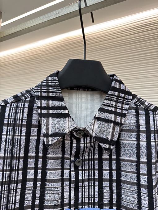 ルイヴィトン チェック柄長袖シャツ