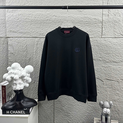 グッチ クラシックなダブルGロゴ刺繍スウェットシャツ
