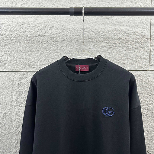 グッチ クラシックなダブルGロゴ刺繍スウェットシャツ