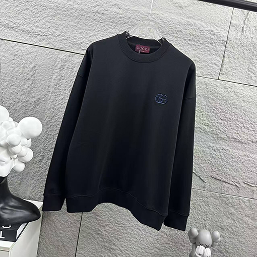 グッチ クラシックなダブルGロゴ刺繍スウェットシャツ