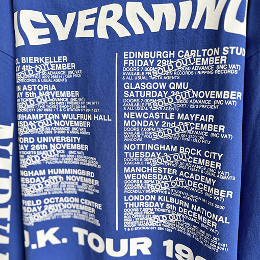 セントマイケル CTS-103 は Nirvana バンド Nevermind スペシャルツアー 限定ロングスリーブシャツ