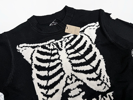 セントマイケル Vlone 破壊するをスケルトンがセーター