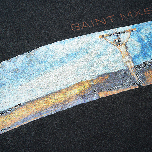 セントマイケル オーシャンブルースカイ アメリカンスタイル VTG ウォッシュダメージ長袖シャツ