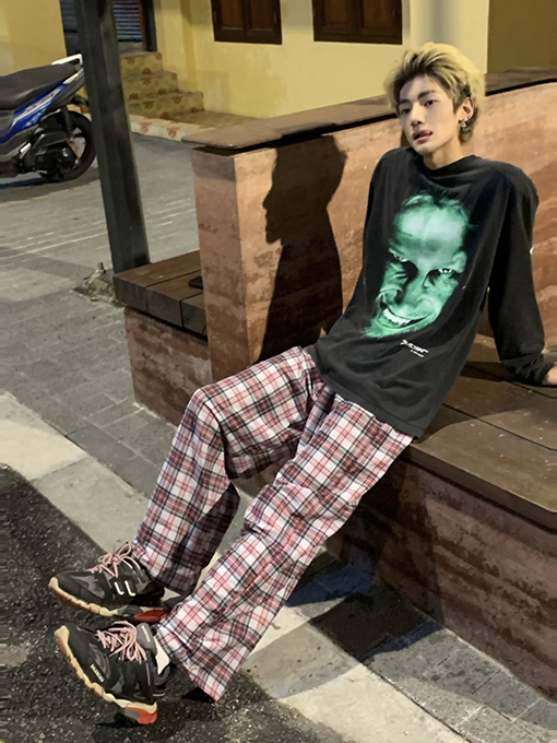 セントマイケルコピー 「スマイリーフェイスロゴ」プリント長袖シャツ