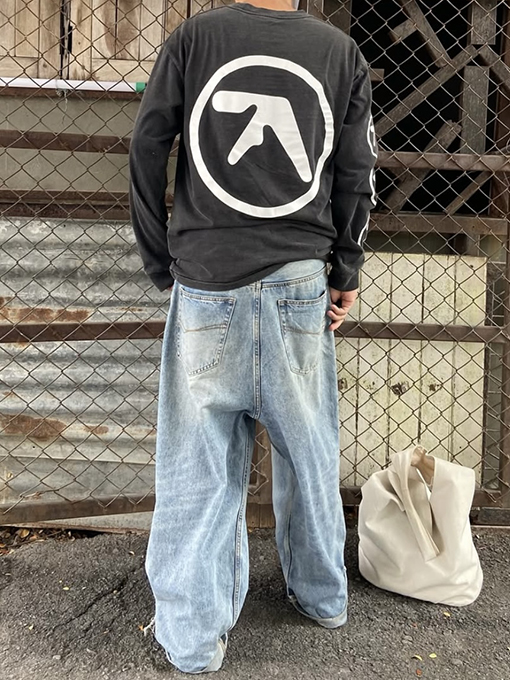 セントマイケルコピー 「スマイリーフェイスロゴ」プリント長袖シャツ