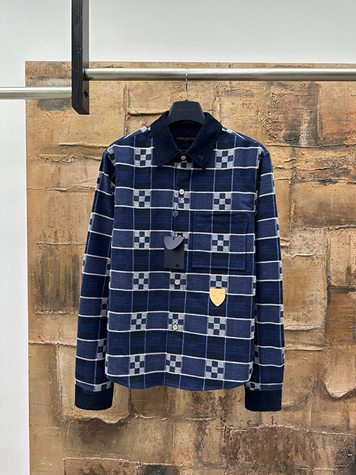 ルイヴィトン チェック柄フランネルシャツ