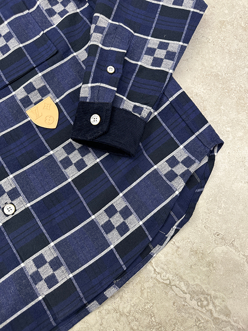 ルイヴィトン チェック柄フランネルシャツ