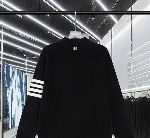 トムブラウン カラーブロックジッパー4本ストライプストライプニットセータージャケットウールセーター