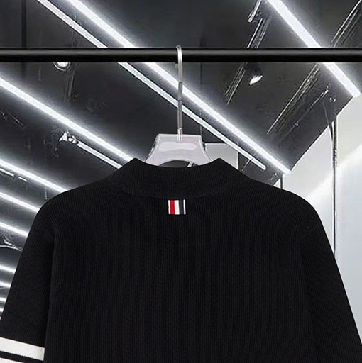 トムブラウン カラーブロックジッパー4本ストライプストライプニットセータージャケットウールセーター