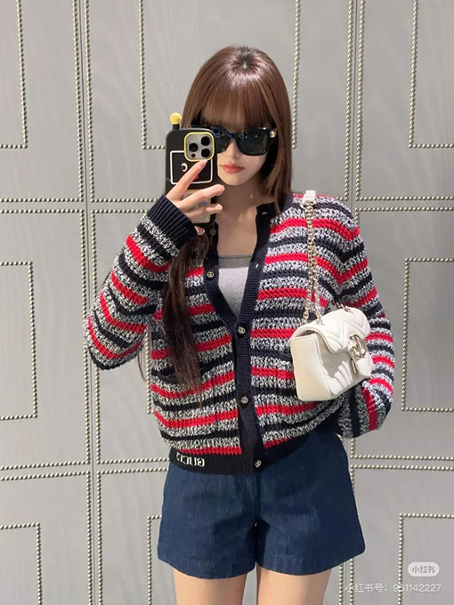 グッチスーパーコピー 新しいストライプニットコレクションカーディガン