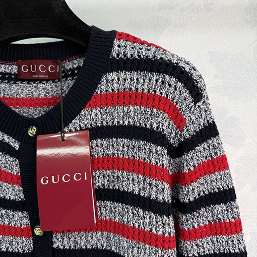 グッチスーパーコピー 新しいストライプニットコレクションカーディガン