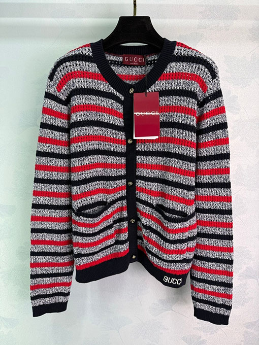 グッチスーパーコピー 新しいストライプニットコレクションカーディガン