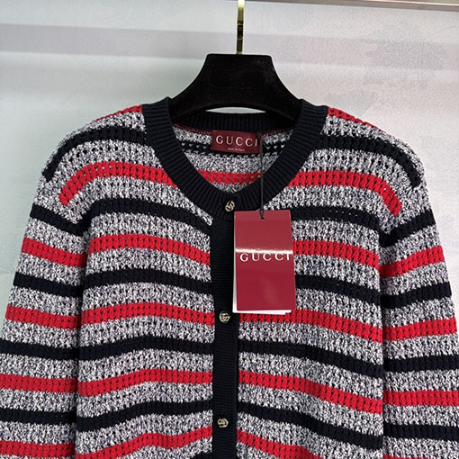 グッチスーパーコピー 新しいストライプニットコレクションカーディガン