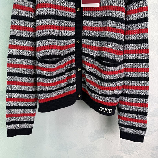 グッチスーパーコピー 新しいストライプニットコレクションカーディガン