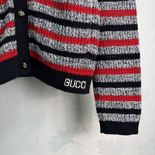 グッチスーパーコピー 新しいストライプニットコレクションカーディガン