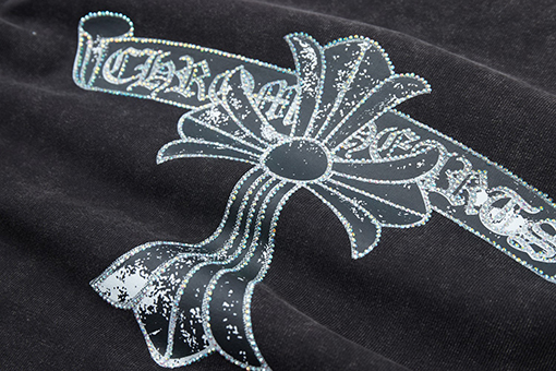 クロムハーツコピー 新モデルクロスプリントクルーネック長袖シャツ