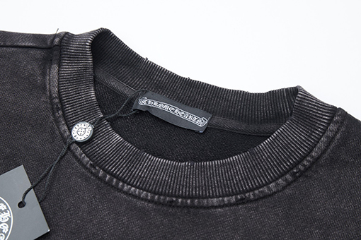 クロムハーツ 新作クロスプリントフロックレタークルーネックスウェットシャツ