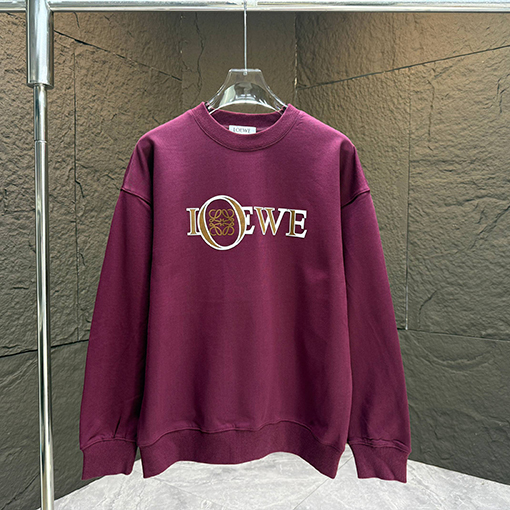 ロエベ 文字ロゴステッカーシリコンクルーネックスウェットシャツ
