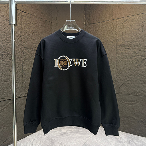 ロエベ 文字ロゴステッカーシリコンクルーネックスウェットシャツ