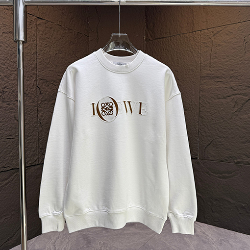 ロエベ 文字ロゴステッカーシリコンクルーネックスウェットシャツ