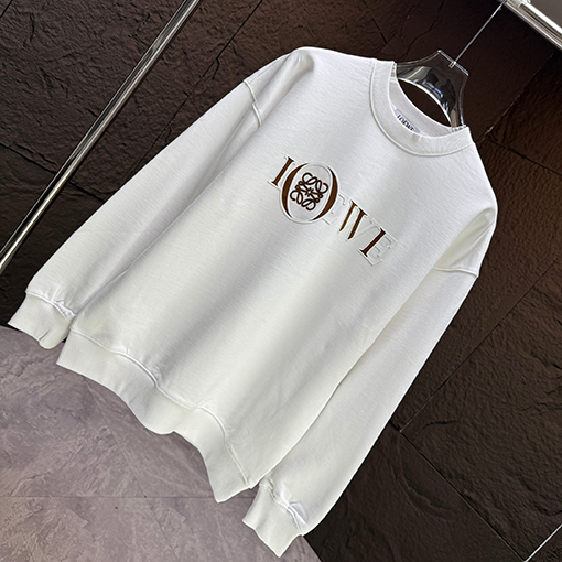 ロエベ 文字ロゴステッカーシリコンクルーネックスウェットシャツ