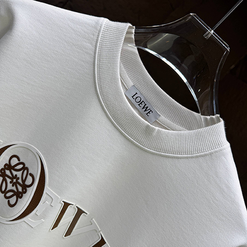 ロエベ 文字ロゴステッカーシリコンクルーネックスウェットシャツ