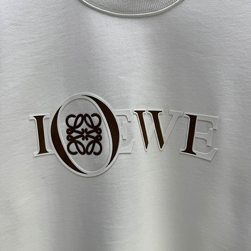 ロエベ 文字ロゴステッカーシリコンクルーネックスウェットシャツ